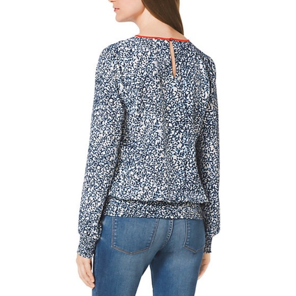 🎉HOST PICK 11.2025🎉Michael Kors Leaf-Print Crepe Top Size Small - Picture 10 of 10